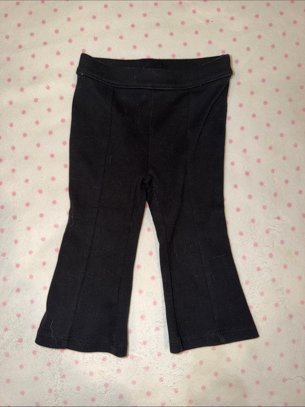 Janie and Jack Black Knit Flare Leggings